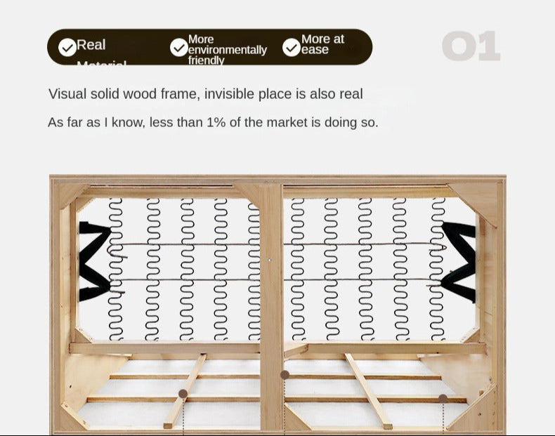 Genuine leather Sofa Bed Italian Light Luxury.