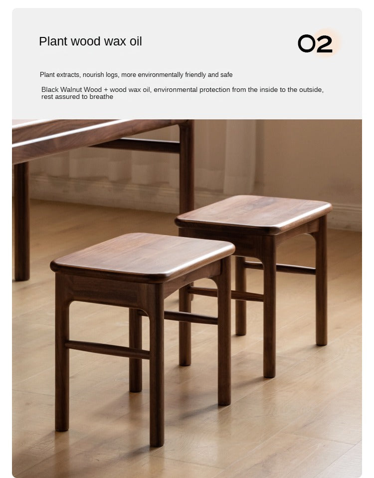 Black Walnut, Oak Solid Wood bench, Tea Stool