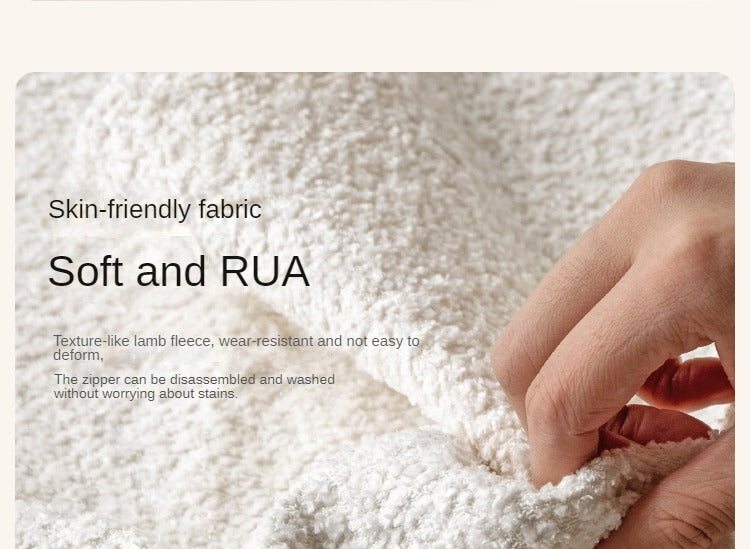 Fabric Soft Luminous White Suspension Imitation Lamb Fleece Bed