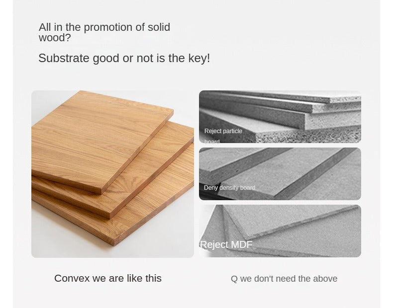 Oak,Rubberwood Solid Wood Box Simple Bed Log Style