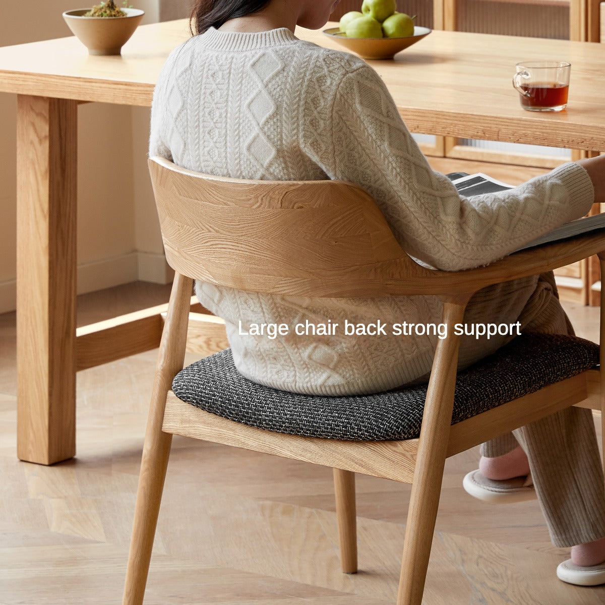 Ash Solid Wood Elegant Armchair