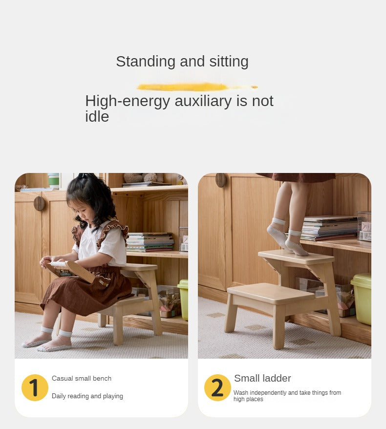 Birch Solid Wood Kids's Multifunctional Low Foot Stool