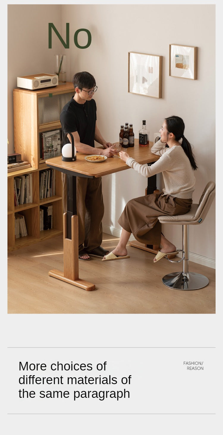 Oak, Ash Solid Wood Motor Electric Lift Table
