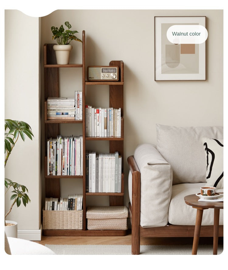 Oak Solid Wood Floor-Standing Bookshelf