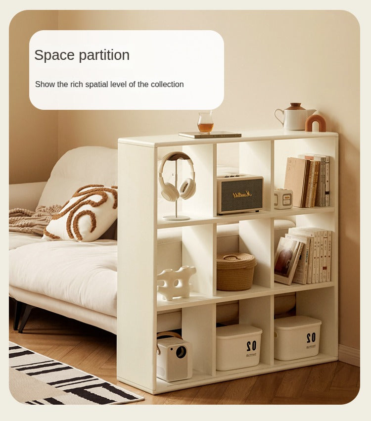 Rubber Solid Wood Modern Cream Style Floor Children's Bookcase