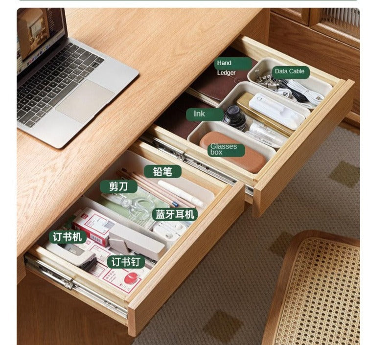 Oak solid wood desk with drawer "