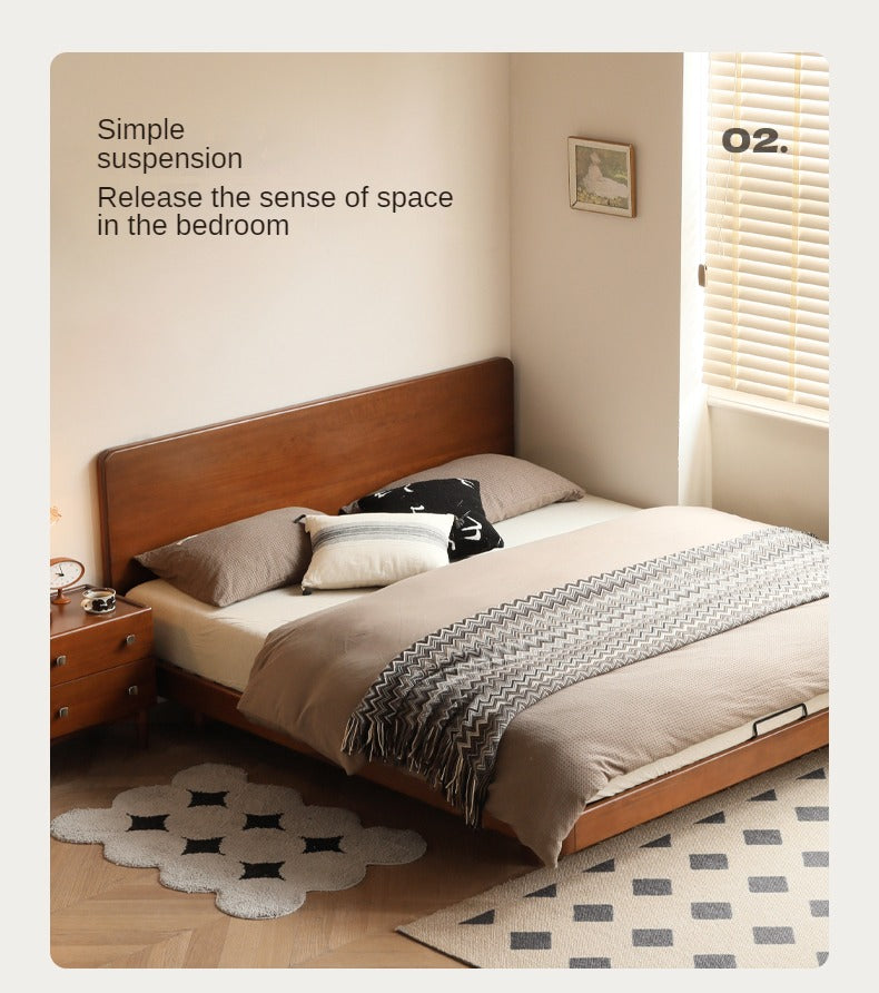 Poplar solid wood retro edge bed