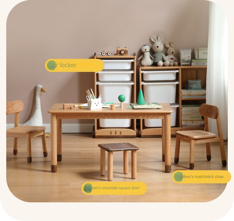 Oak Solid Wood Handmade Children's StudyTable