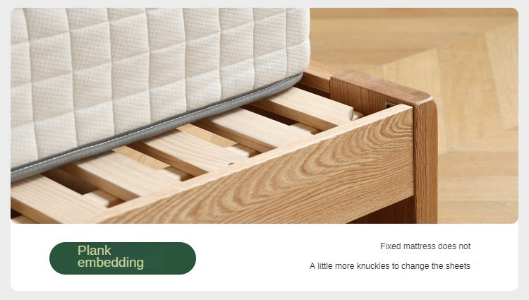 Oak, Rubberwood Solid Wood Bed - SPECIAL PRICE