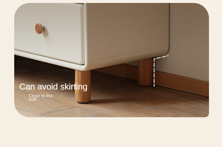 Solid Rubberwood Cream Style Chest of Drawers