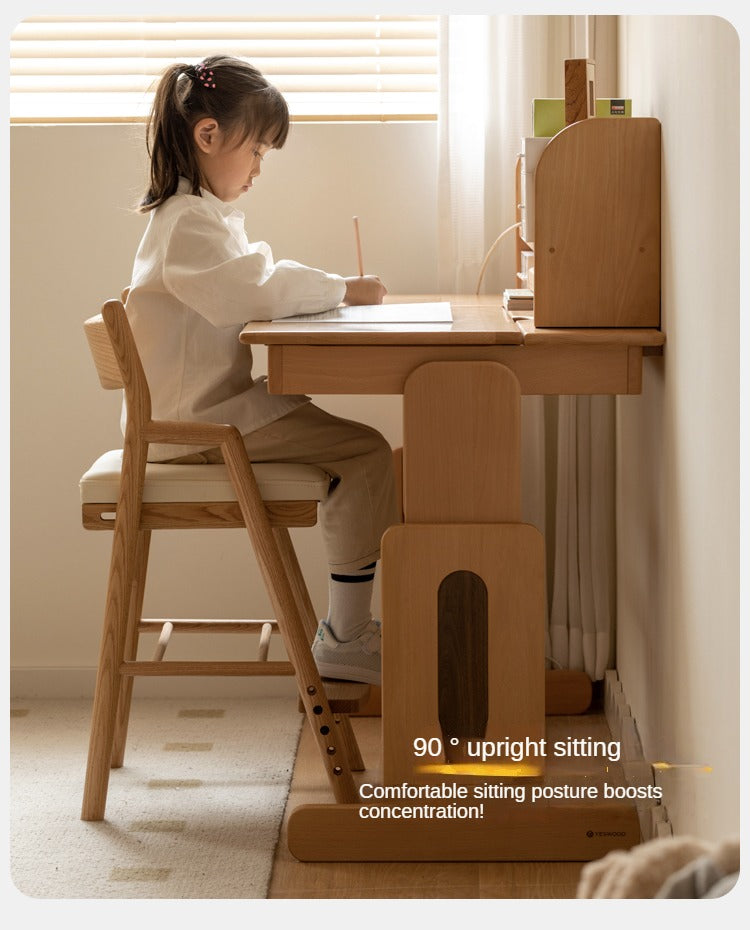 European Beech Solid Wood Liftable Kids Table