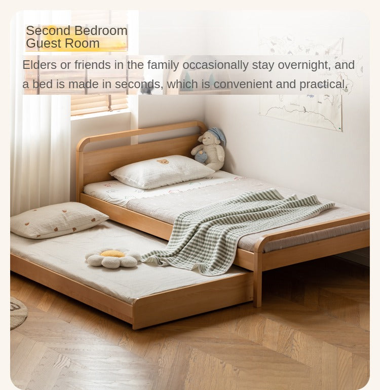 Beech Solid wood Space-saving bunk bed , mother's helper bed<