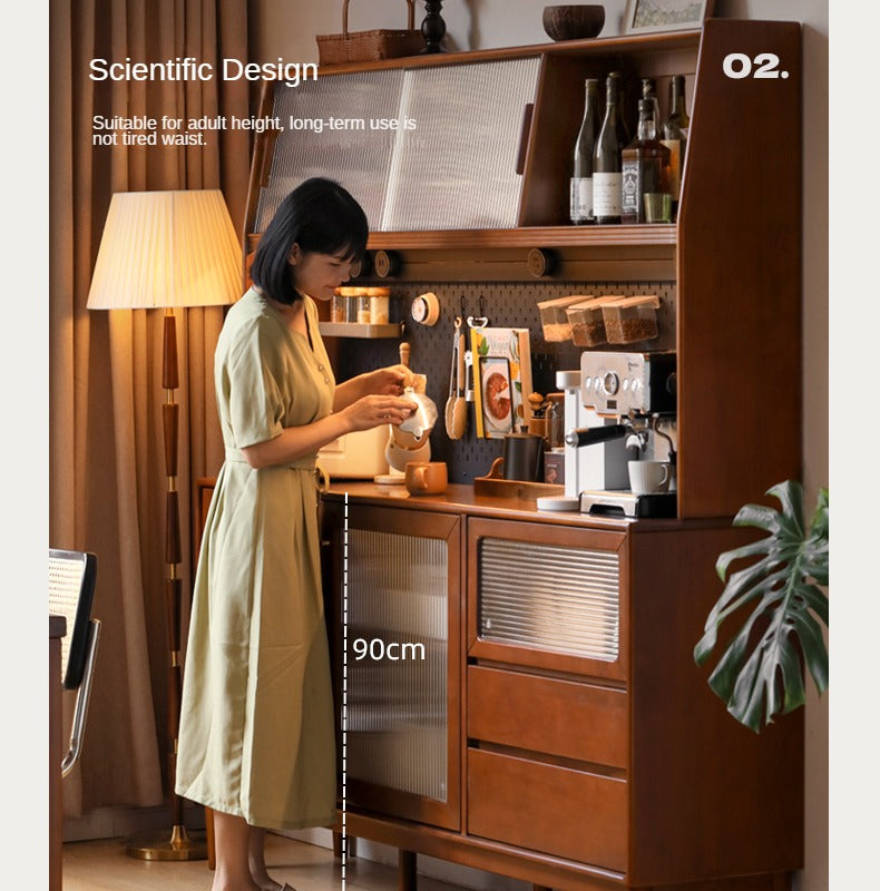 Tulipwood Solid Wood Sideboard Wall Mounted Cabinet