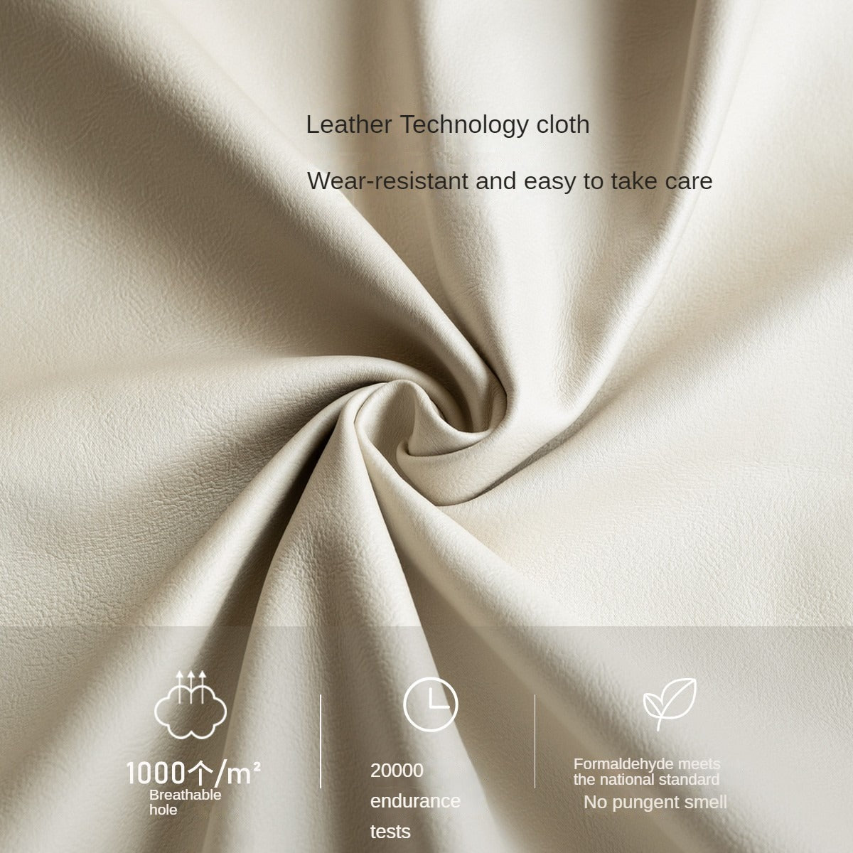 Cherry Solid Wood Bed Technology Сloth Cream Style