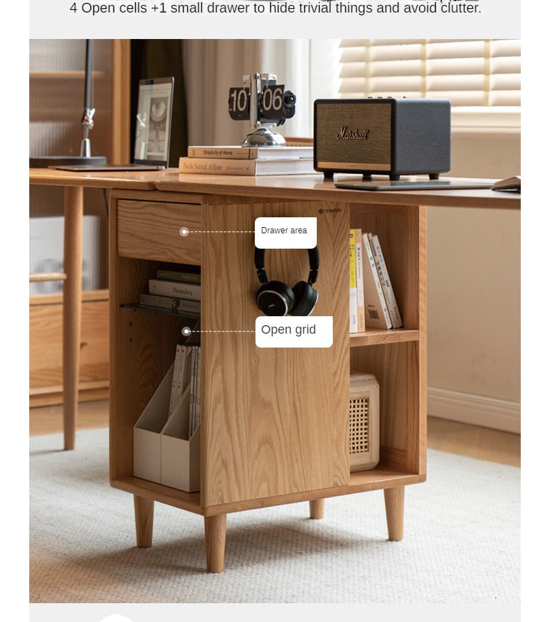 Oak, Solid Rubberwood Double Office Desk