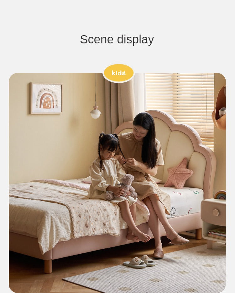 Organic Leather kid's Bed princess bed<