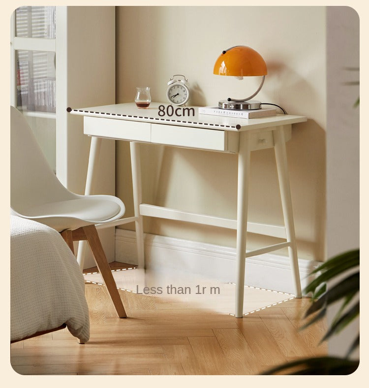 Rubberwood Solid Wood Modern Cream Style Study Desk