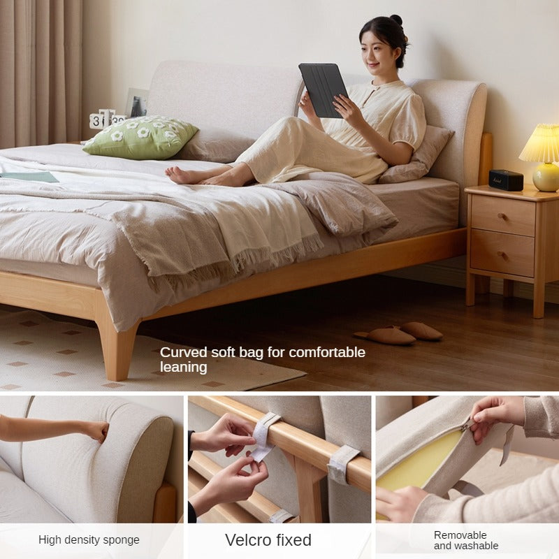 European Beech Solid Wood Soft Bed