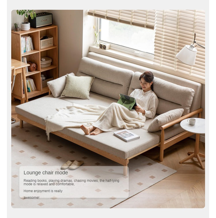 Oak Solid Wood Bed Sleepers Sofa