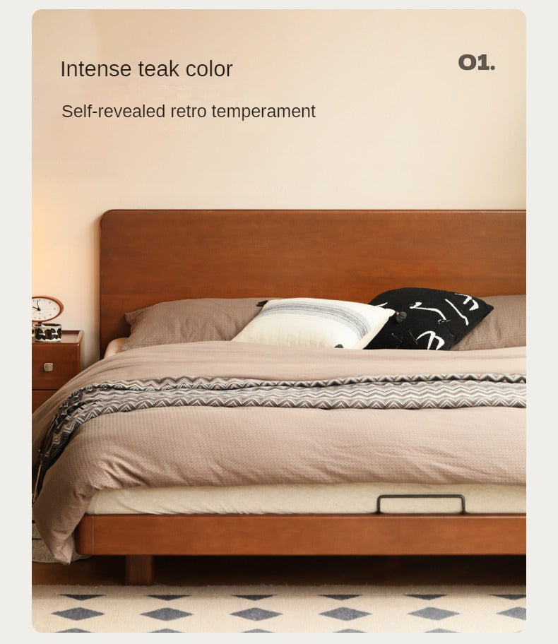 Poplar solid wood retro edge bed