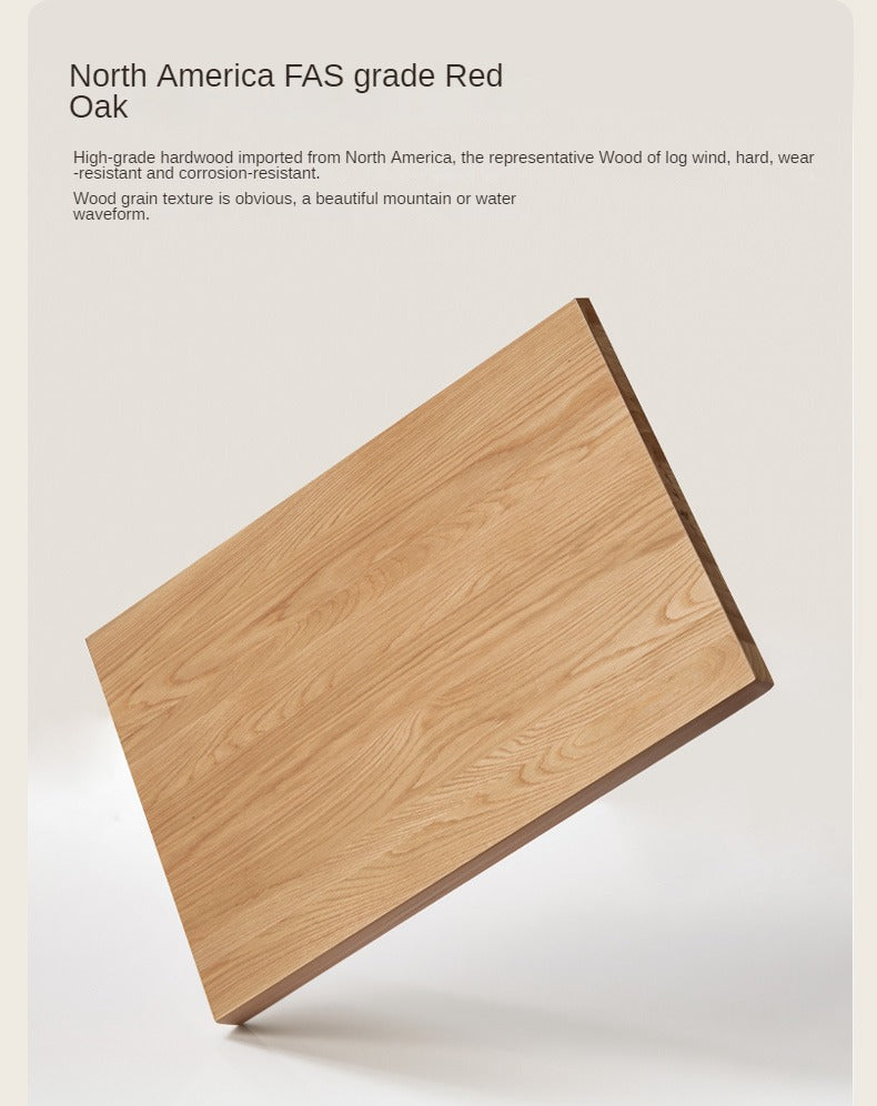 Ash, Oak Solid Wood Movable Glass Small Nightstand