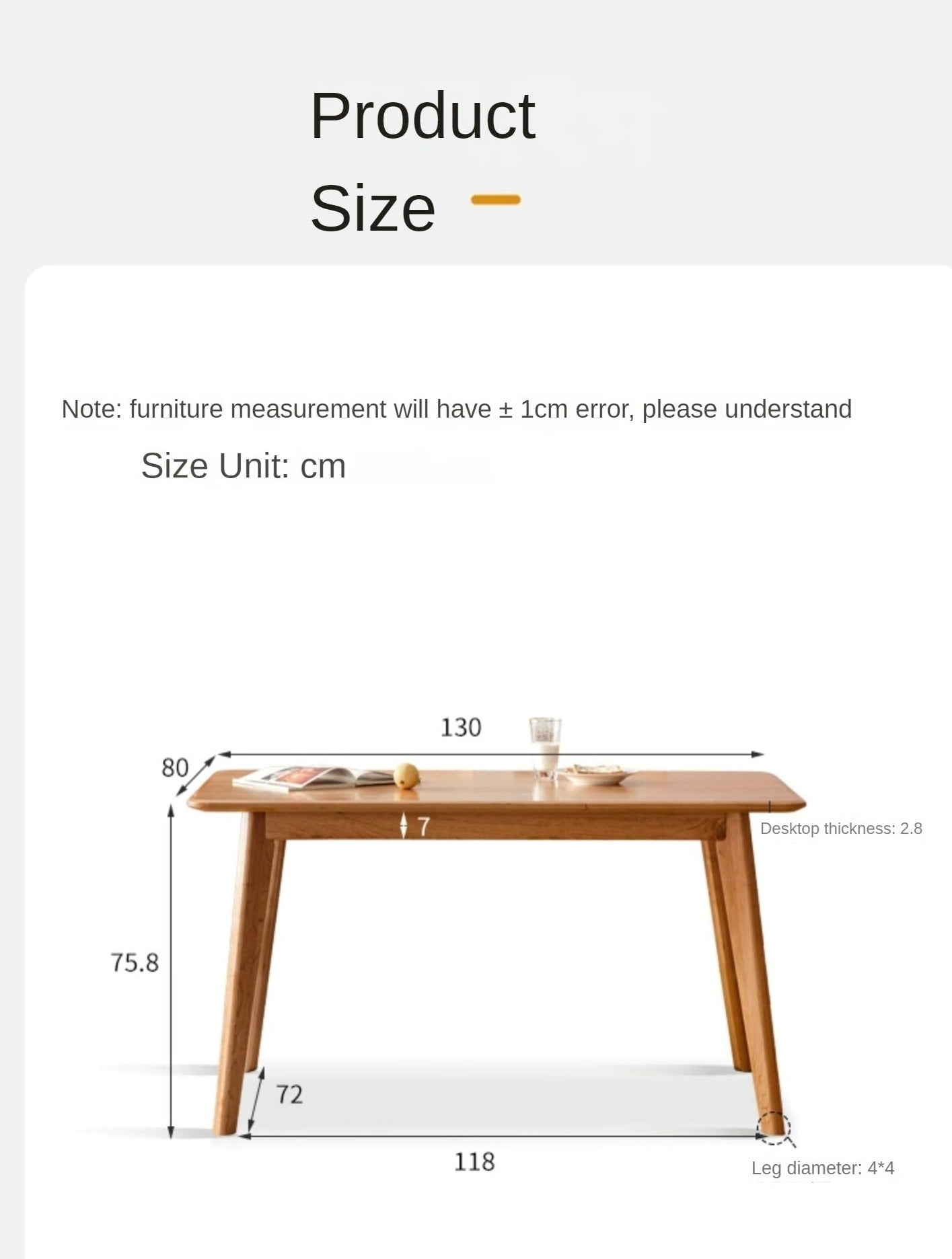Poplar, Cherry Solid Wood Vintage Dining Table