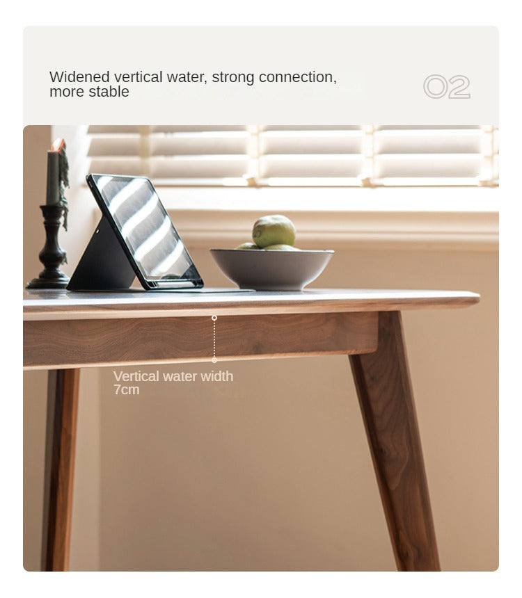 Sandalwood, Black Walnut Solid Wood North American Dining Table