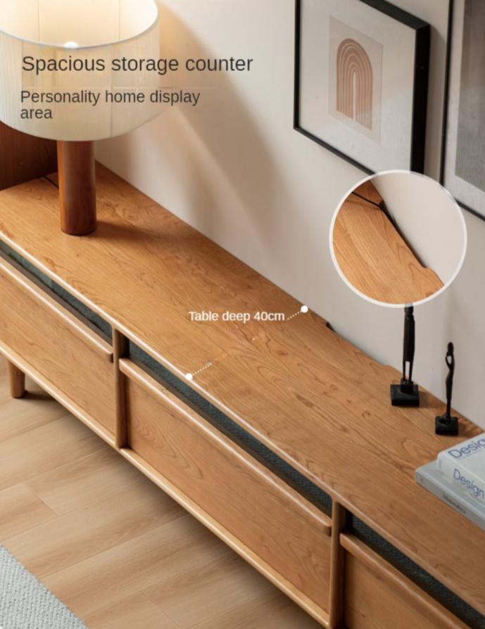 Cherry Solid Wood TV Cabinet.