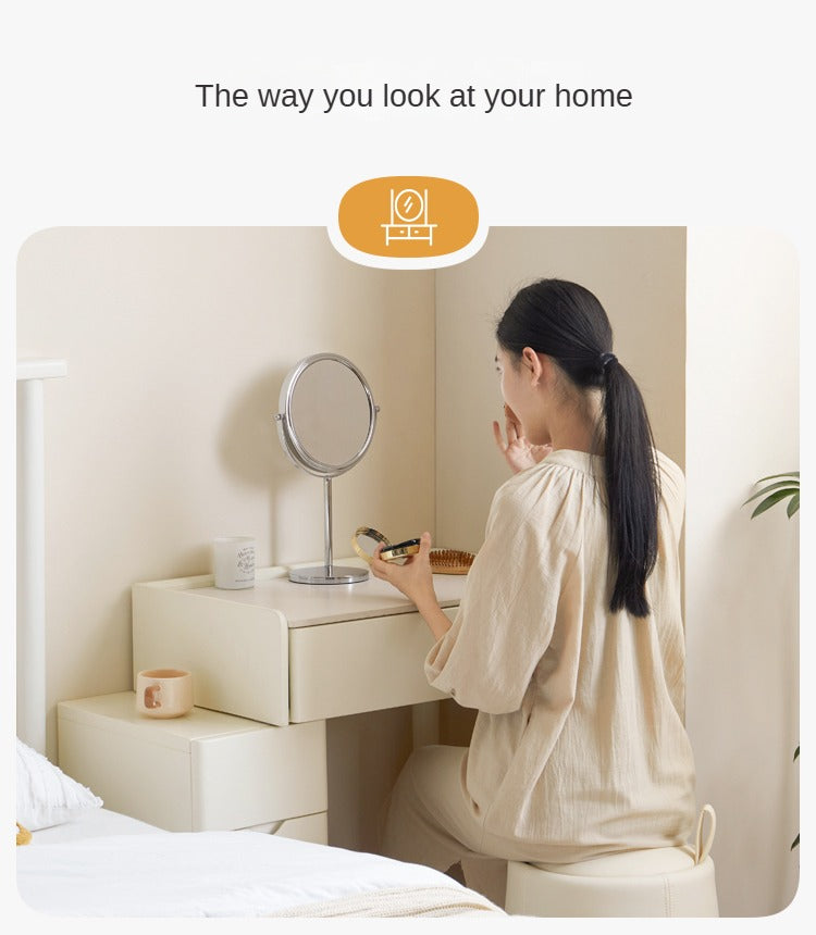 Pine Solid Wood Vanity Table Cream Style.