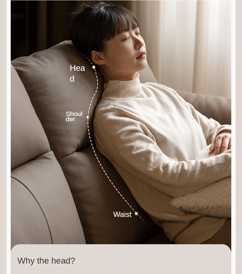 First Layer Leather Multifunctional Electric Telescopic Sofa.