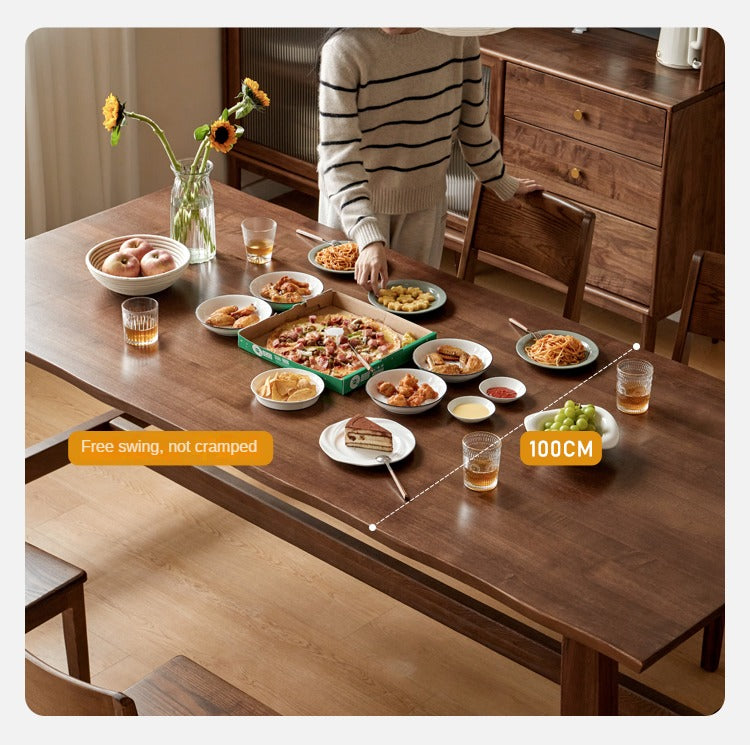 Ash Solid Wood Large Edge Table Dining