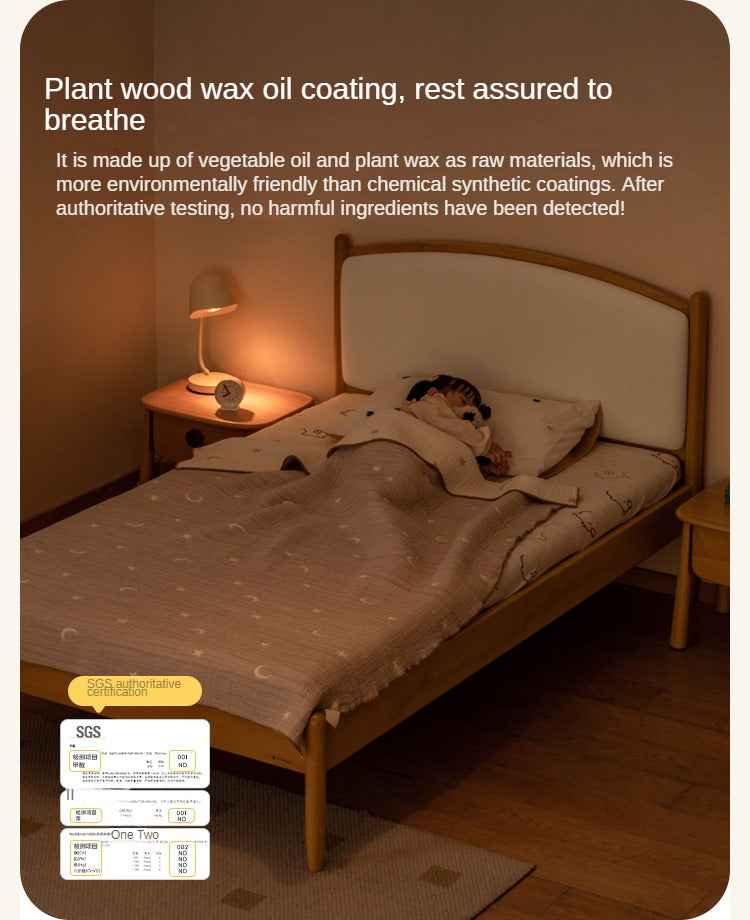 Beech solid wood Children's Soft Bed<