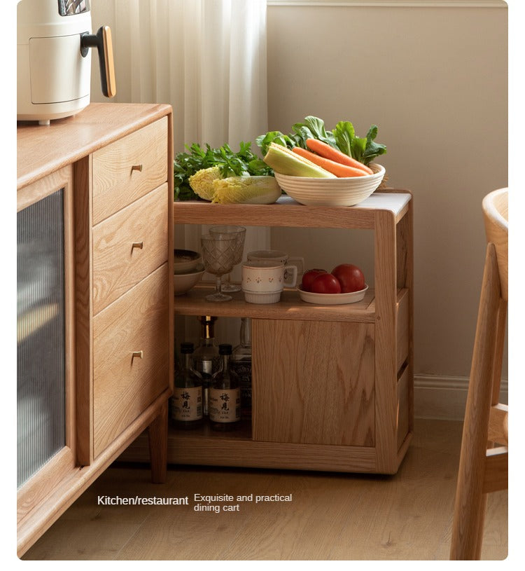 Black walnut, Ash, Oak, Cherry Solid Wood Rock Plate Side Table Movable