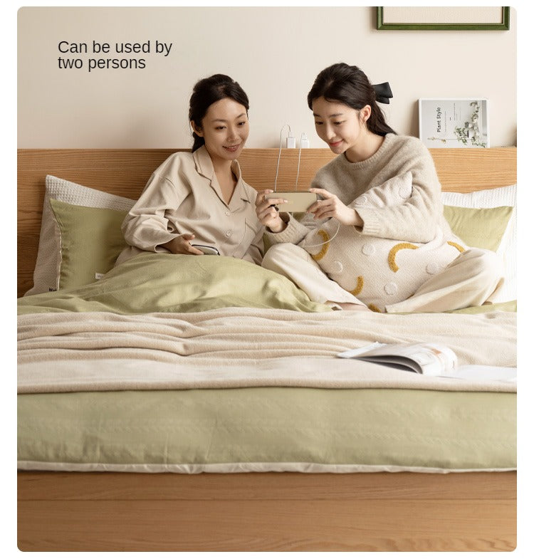 Oak Solid Wood Box Bed