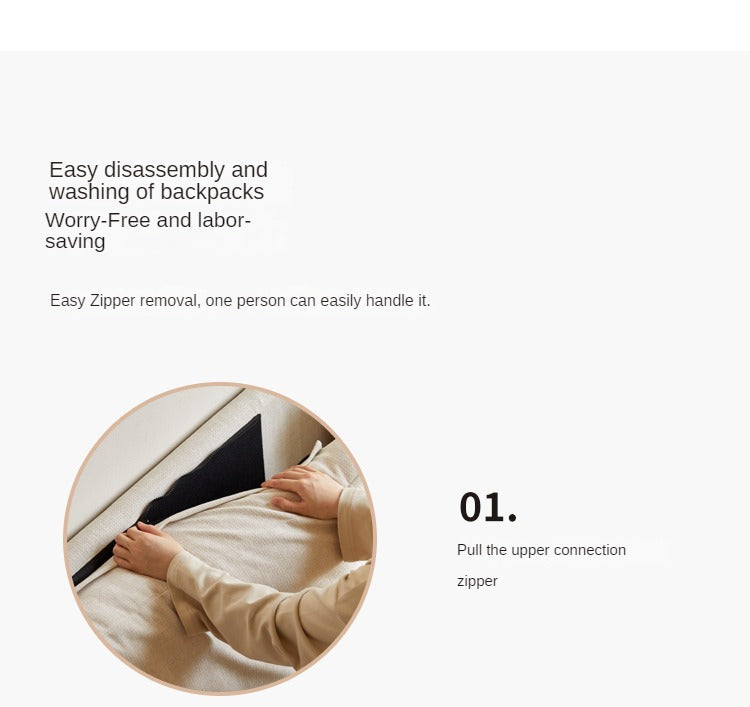 Imitation Cotton and Linen Fabric Bed