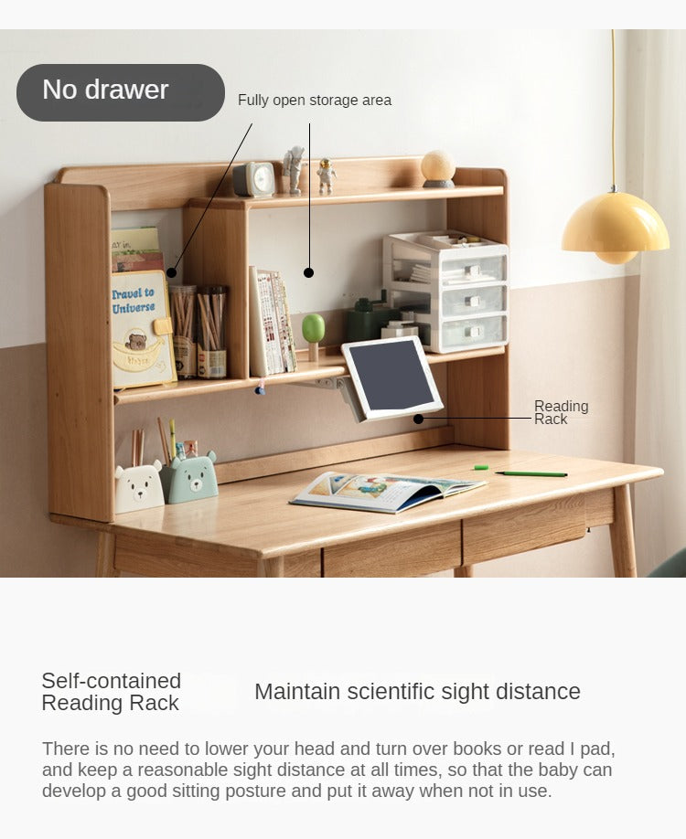 Oak, Beech Solid Wood Shelf Bookshelf