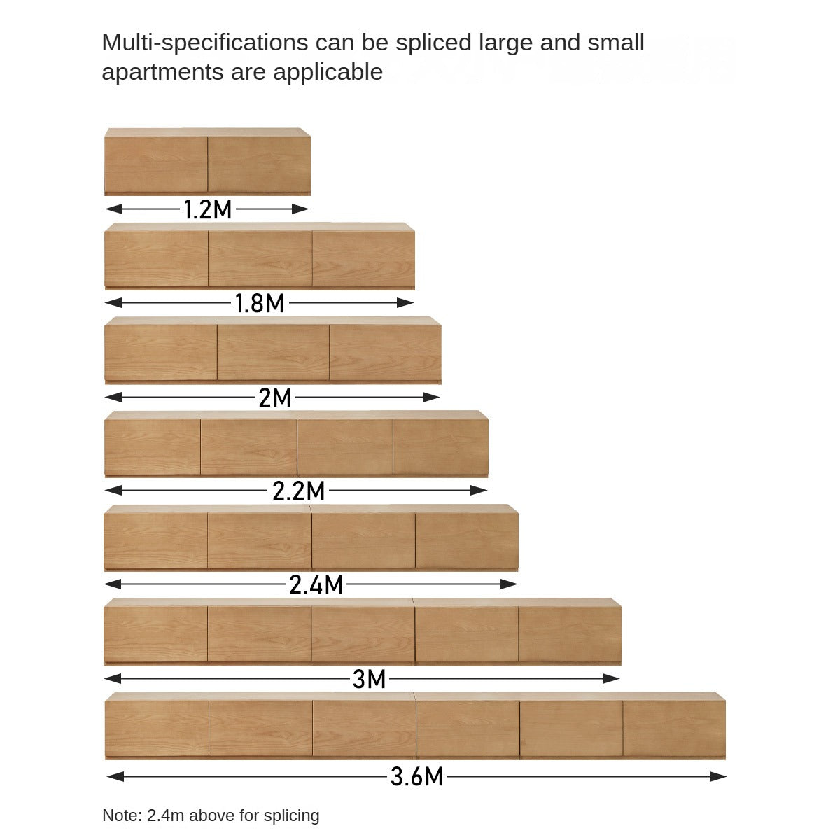 Ash Solid Wood TV Cabinet Modern Simple Floor Cabinet.