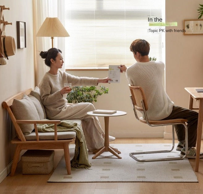 Oak Solid Wood Windsor Sofa Winter/Summer Dual Use.