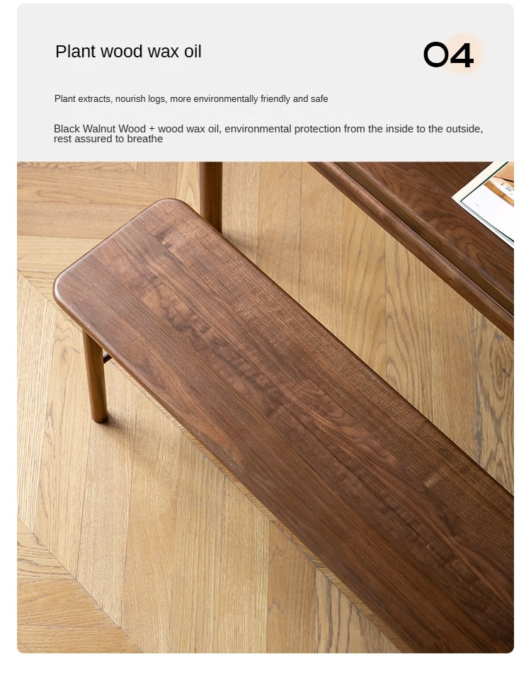 Black Walnut, Oak Solid Wood Tea Stool, Long Stool