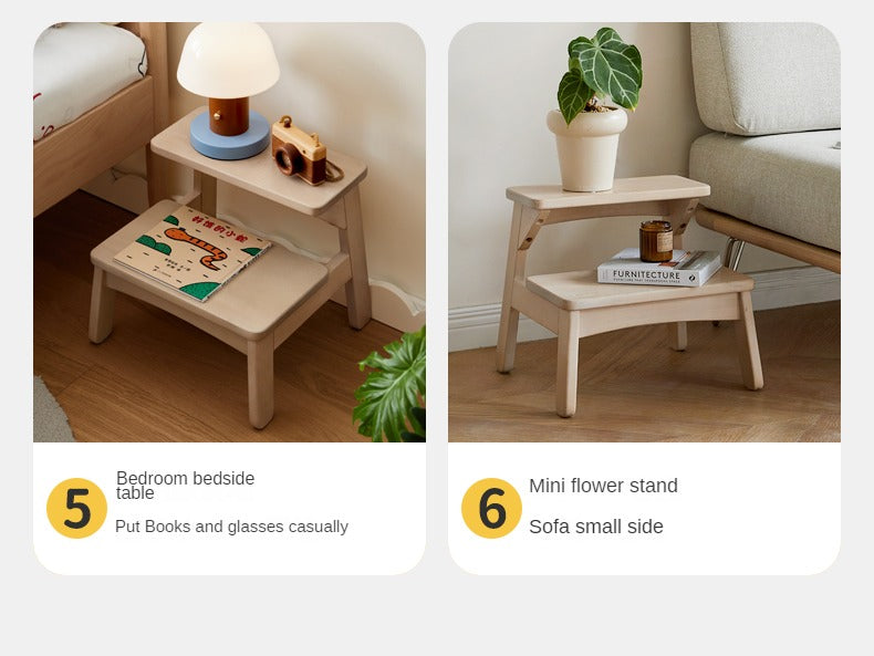 Birch Solid Wood Kids's Multifunctional Low Foot Stool