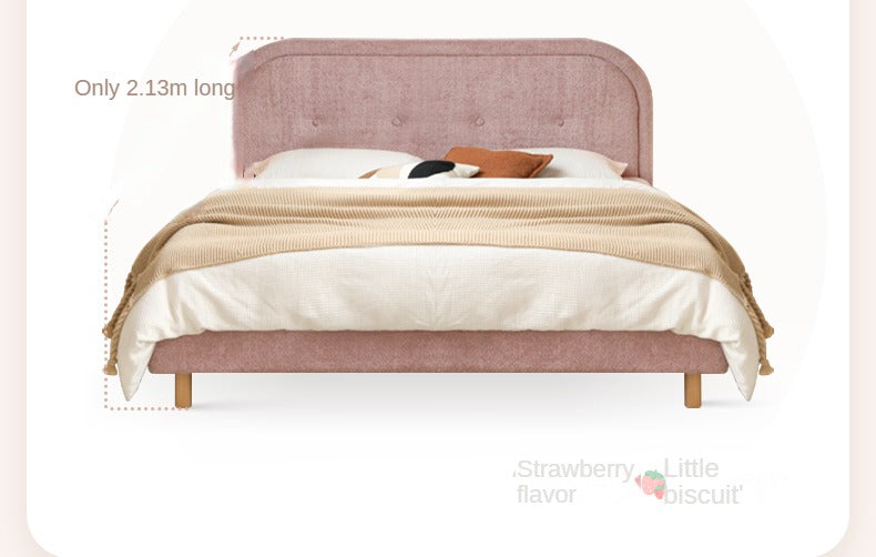 Fabric Pink Bed French Style