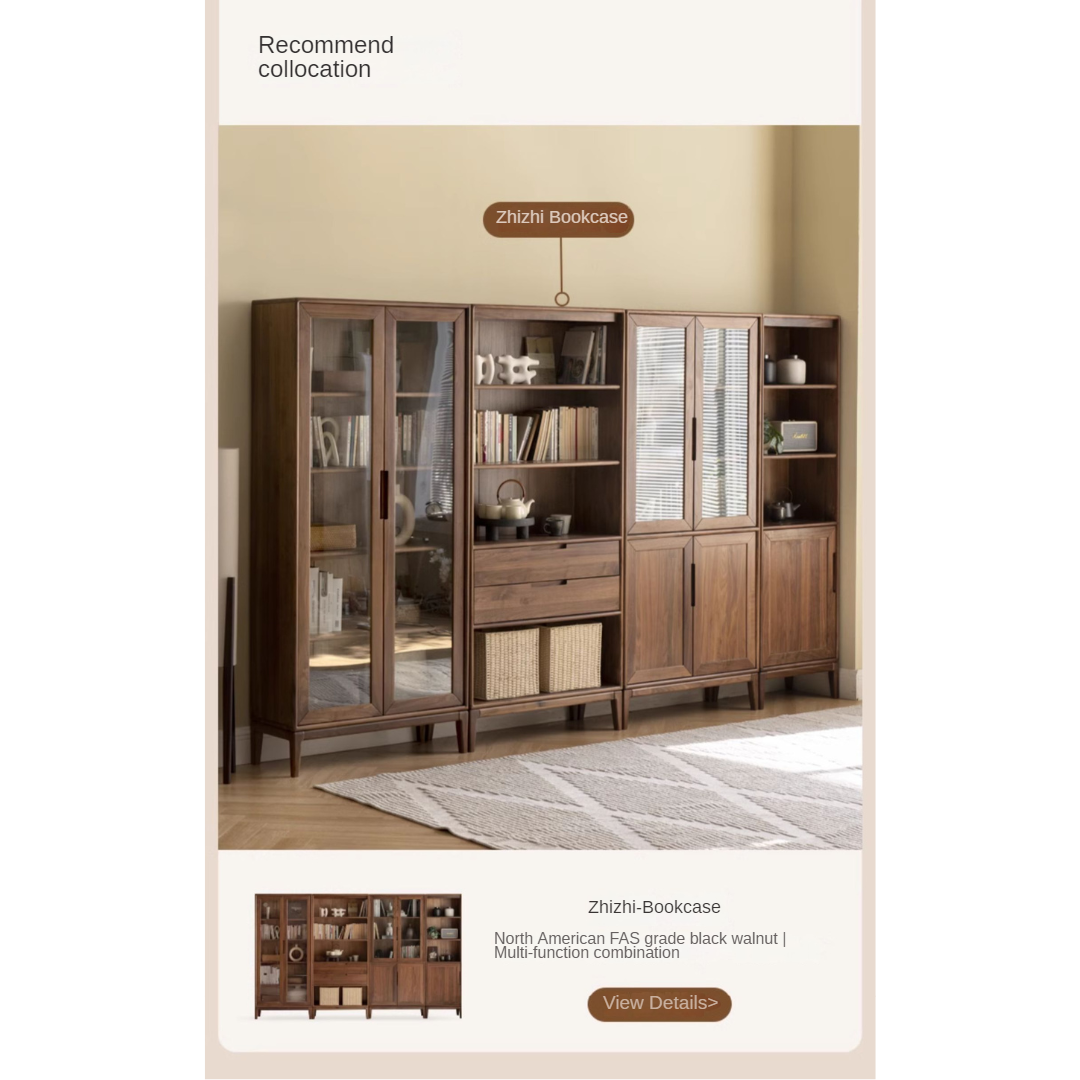 Black Walnut, Ash Solid Wood Study Writing Desk