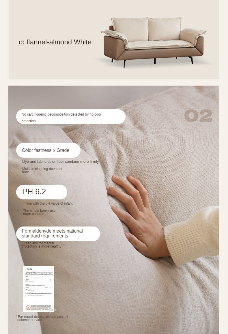 Fabric Straight Sofa Modern Simple,