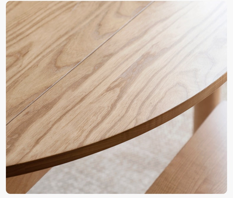Ash, Cherry, Oak Solid Wood Folding Dining Table