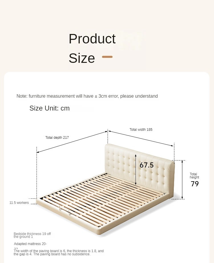 Organic Leather Art Floor Bed