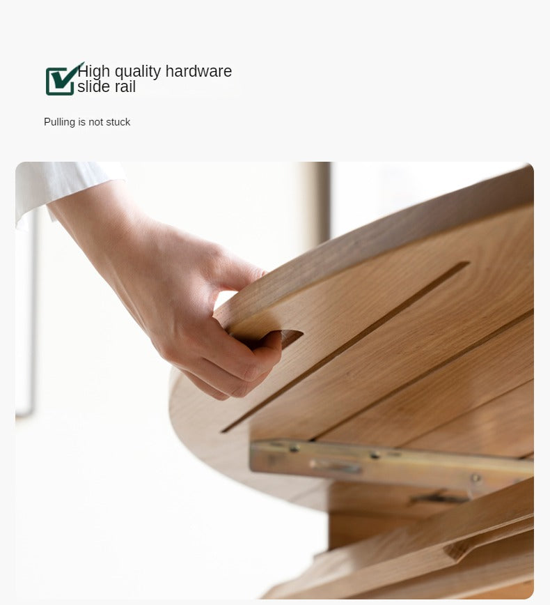Ash, Cherry, Oak Solid Wood Folding Dining Table