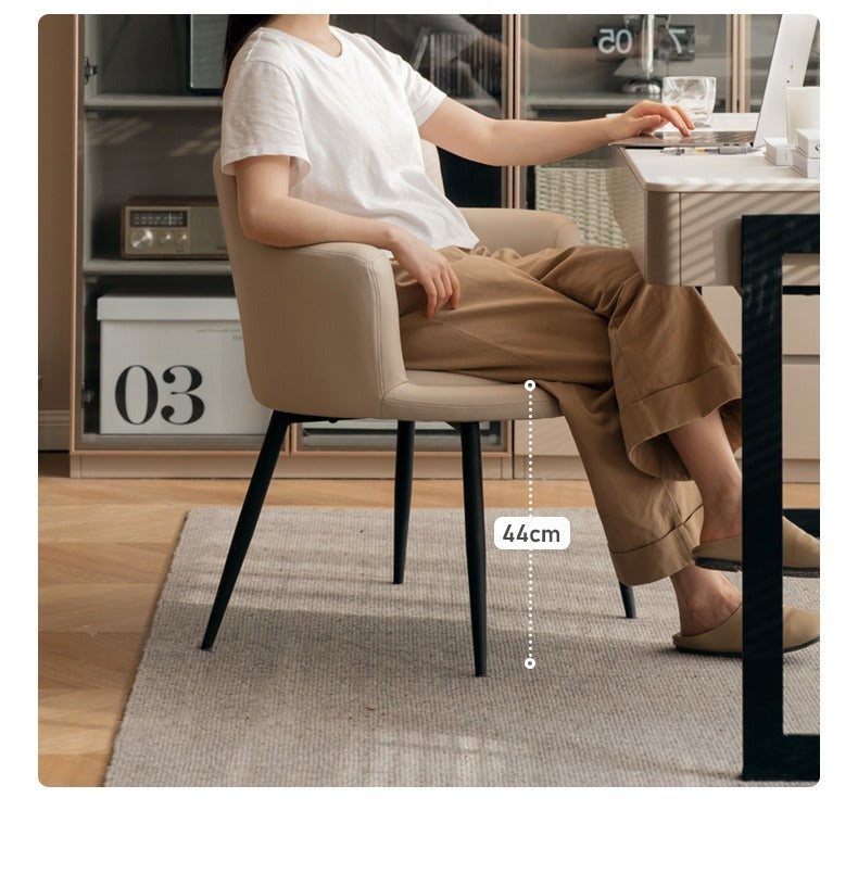 Organic Leather Soft Comfortable Italian Light Luxury Computer Chair
