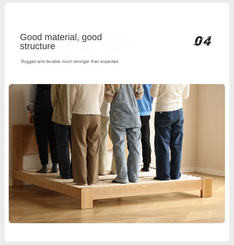Oak, Rubberwood Solid Wood Bed - SPECIAL PRICE