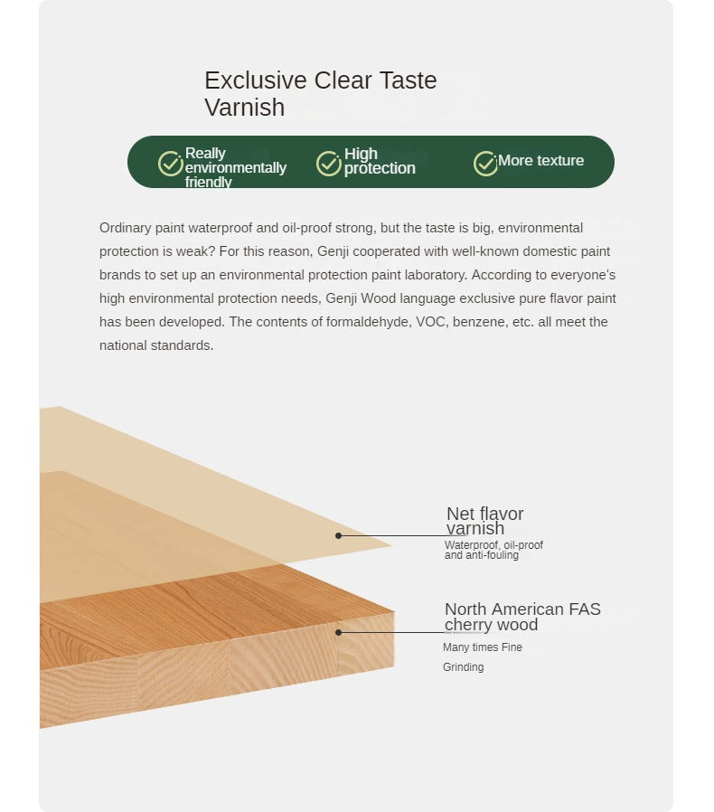 Cherry Solid Wood Bookcase Floor-Standing Free Combination Bookshelf