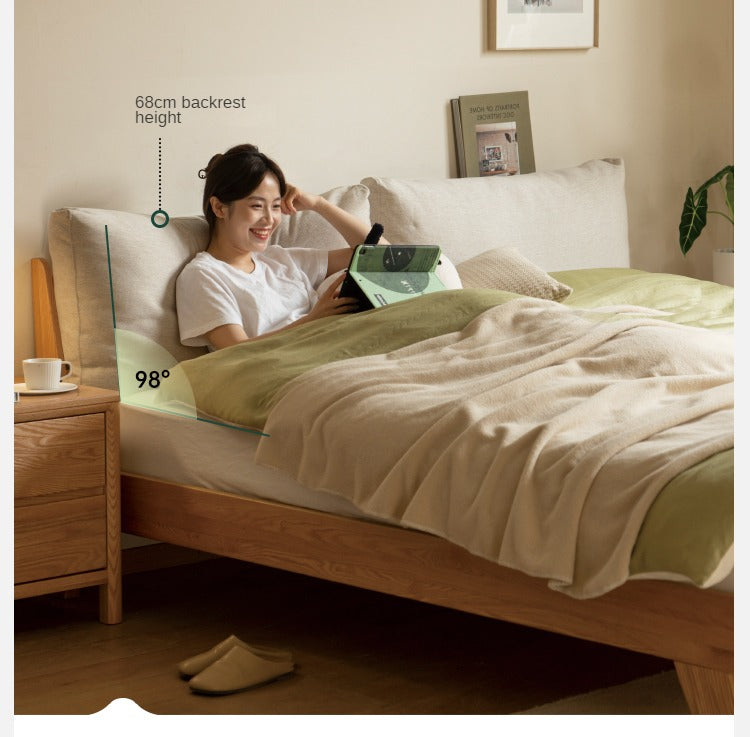 Oak Solid Wood Soft Bed